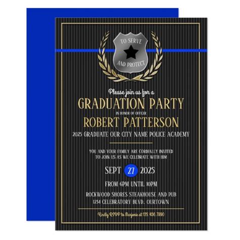 Celebrate with Style: Custom Police Academy Graduation Invites Now Available!